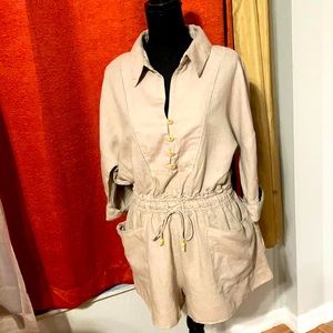 Zara Linen Blend Romper